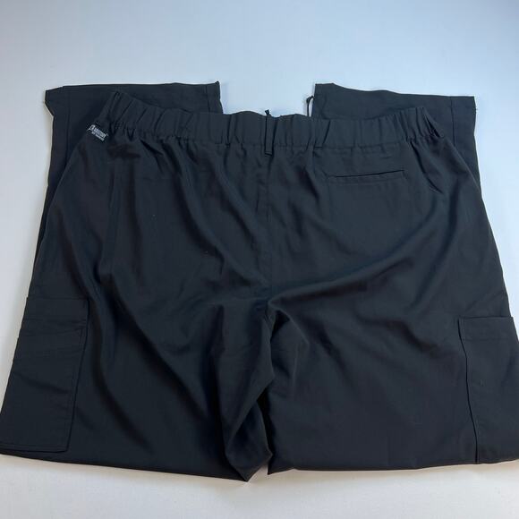 Barco Grey’s Anatomy Six Pocket Double Cargo Mid Rise Scrub Pants Black Size 3X - Picture 8 of 14